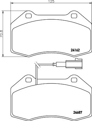 Kit de plaquettes de frein, frein à disque