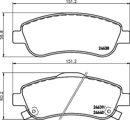 Kit de plaquettes de frein, frein à disque