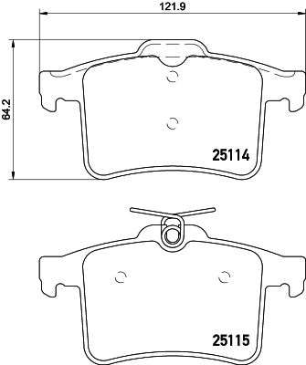 Kit de plaquettes de frein, frein à disque