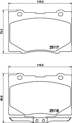Kit de plaquettes de frein, frein à disque