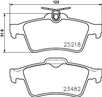 Kit de plaquettes de frein, frein à disque