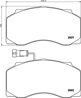 Kit de plaquettes de frein, frein à disque