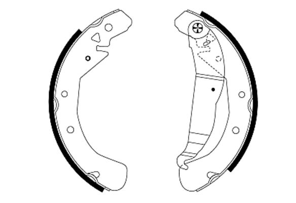 Jeu de mâchoires de frein Shoe Kit