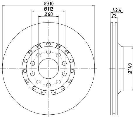 Disque de frein PRO (à l'unité)