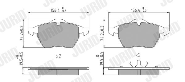 Kit de plaquettes de frein, frein à disque 