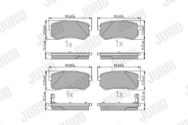 Kit de plaquettes de frein, frein à disque 