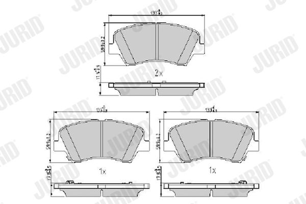 Kit de plaquettes de frein, frein à disque 