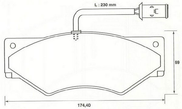 Kit de plaquettes de frein, frein à disque