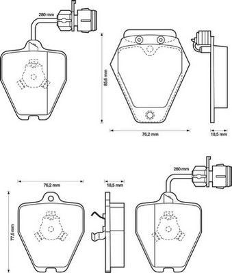 Kit de plaquettes de frein, frein à disque