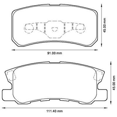 Kit de plaquettes de frein, frein à disque