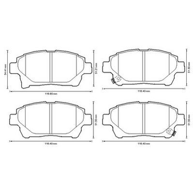 Kit de plaquettes de frein, frein à disque