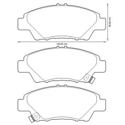 Kit de plaquettes de frein, frein à disque