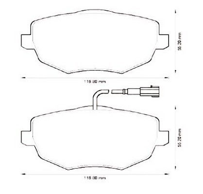 Kit de plaquettes de frein, frein à disque