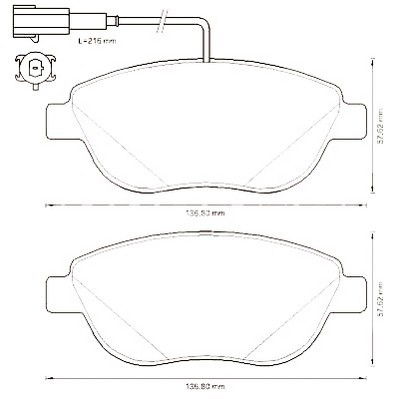 Kit de plaquettes de frein, frein à disque