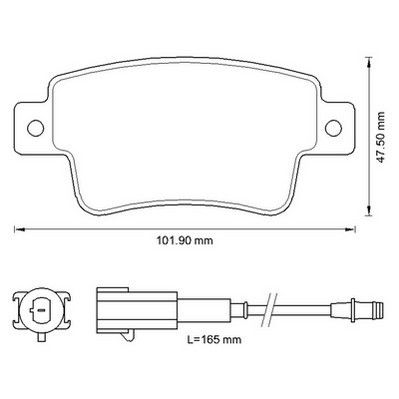 Kit de plaquettes de frein, frein à disque