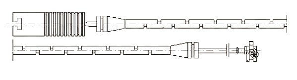 Contact d'avertissement, usure des plaquettes de frein