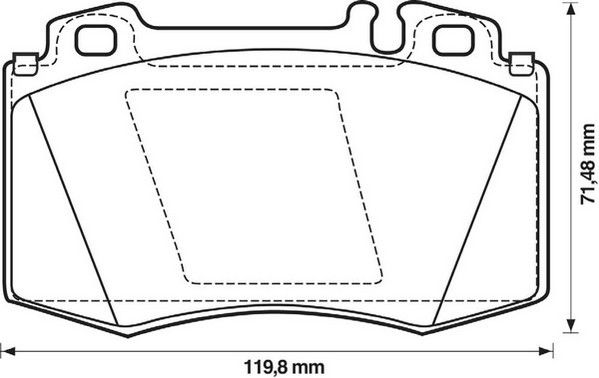 Kit de plaquettes de frein, frein à disque Jurid WHITE