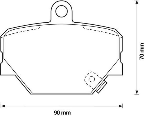 Kit de plaquettes de frein, frein à disque Jurid WHITE