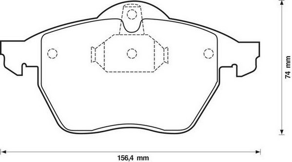 Kit de plaquettes de frein, frein à disque Jurid WHITE