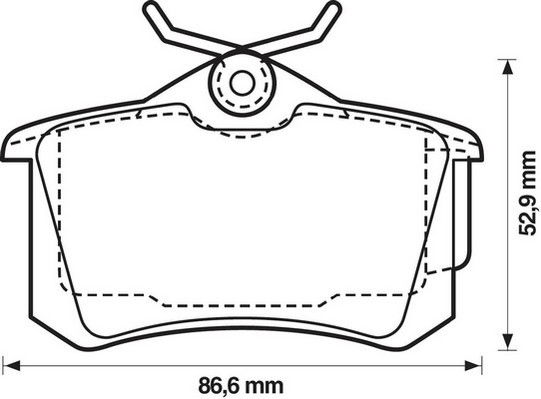 Kit de plaquettes de frein, frein à disque Jurid WHITE