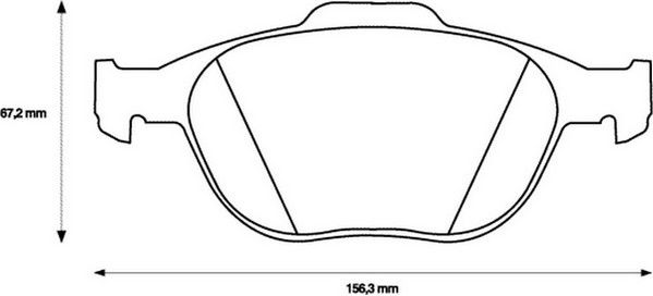 Kit de plaquettes de frein, frein à disque Jurid WHITE