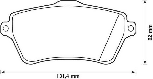 Kit de plaquettes de frein, frein à disque Jurid WHITE