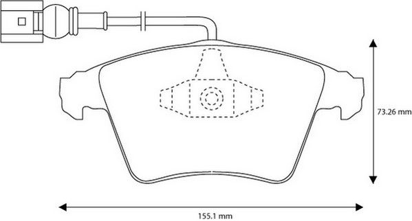 Kit de plaquettes de frein, frein à disque Jurid WHITE