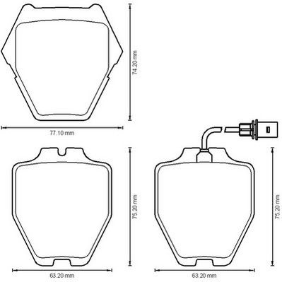 Kit de plaquettes de frein, frein à disque Jurid WHITE