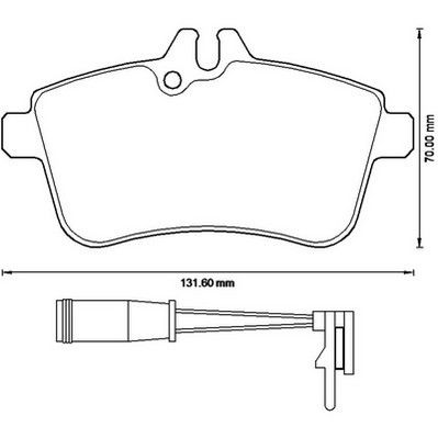 Kit de plaquettes de frein, frein à disque Jurid WHITE