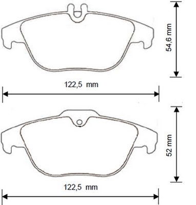 Kit de plaquettes de frein, frein à disque Jurid WHITE