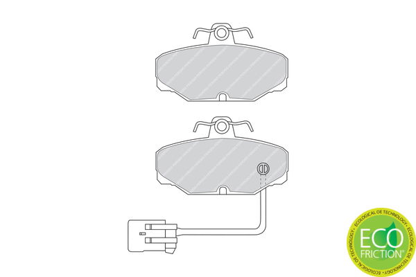 Kit de plaquettes de frein, frein à disque PREMIER ECO FRICTION