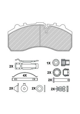 Kit de plaquettes de frein, frein à disque PREMIER