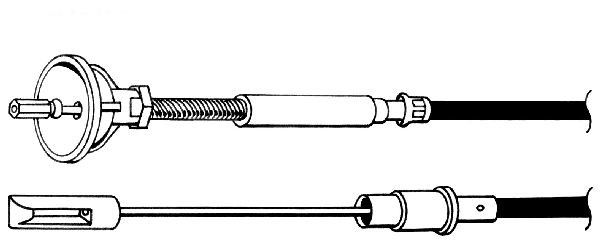 Tirette à câble, commande d'embrayage