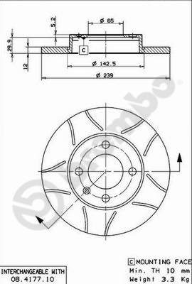 Disque de frein BREMBO MAX LINE