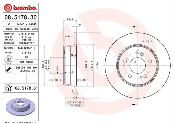 Disque de frein COATED DISC LINE