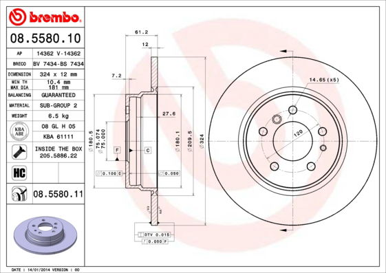 Disque de frein COATED DISC LINE