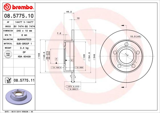 Disque de frein COATED DISC LINE