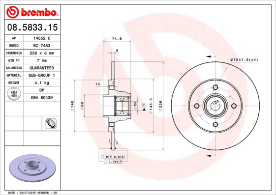 Disque de frein BEARING DISC LINE