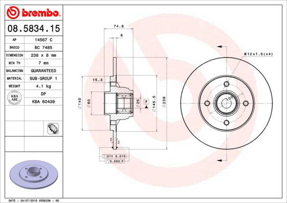 Disque de frein BEARING DISC LINE