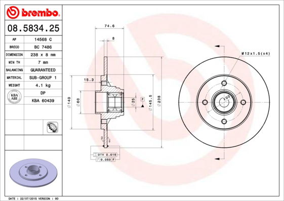 Disque de frein BEARING DISC LINE