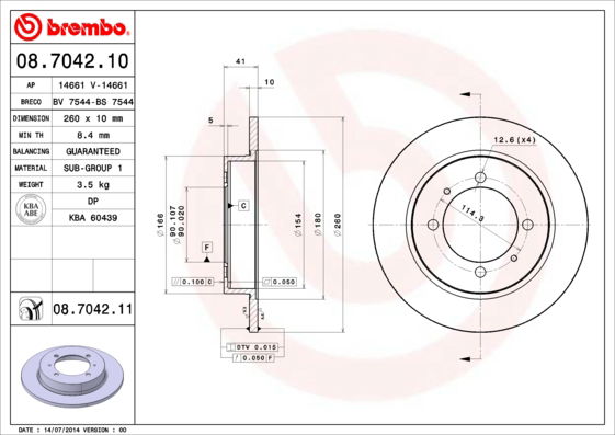 Disque de frein COATED DISC LINE