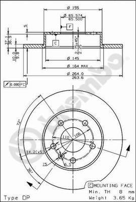 Disque de frein BREMBO MAX LINE