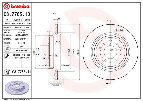 Disque de frein COATED DISC LINE