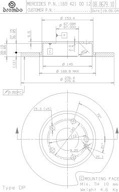 Disque de frein COATED DISC LINE