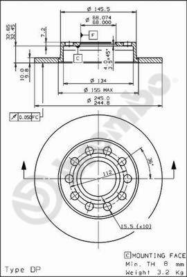 Disque de frein COATED DISC LINE