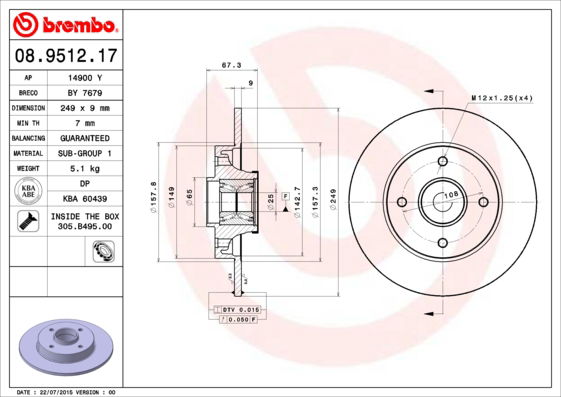 Disque de frein BEARING DISC LINE