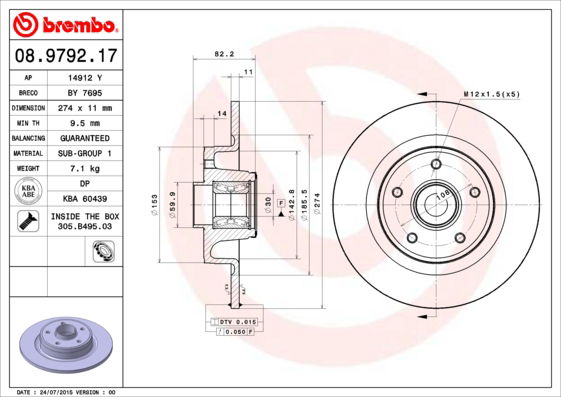 Disque de frein BEARING DISC LINE