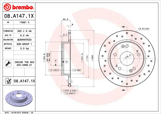 Disque de frein BREMBO XTRA LINE