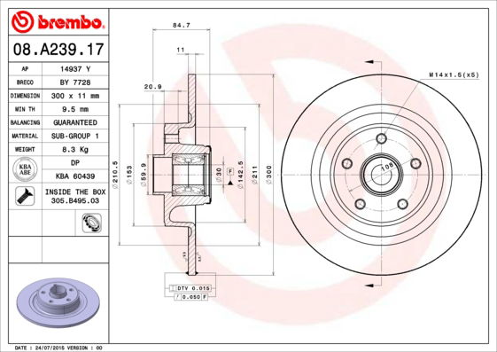 Disque de frein BEARING DISC LINE