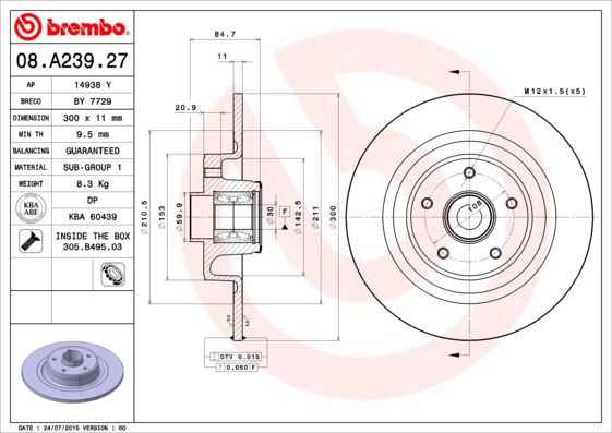 Disque de frein BEARING DISC LINE